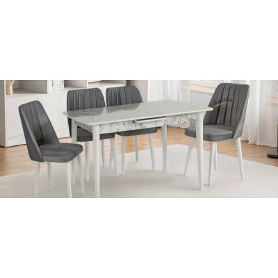 8482 Madrid Otomatik Beyaz mermer Masa Takımı