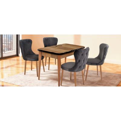 8496 Kütük kelebek ceviz masa takımı 