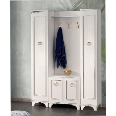 Elif 4 kapılı portmanto beyaz gold