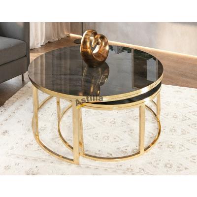 Z06 Yavrulu Dünya Orta Sehpa Gold